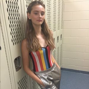 Topshop striped bodysuit